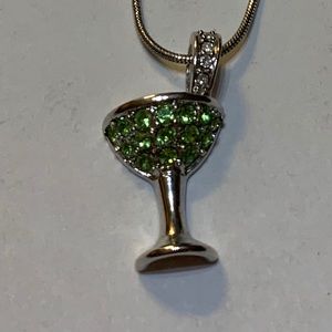 Lia Sophia martini glass necklace
